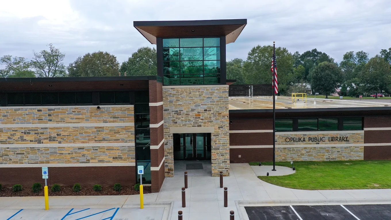 Independent Glass Installed the luxury glass for the Opelika Library.